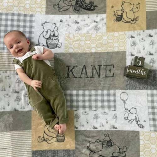 , 
          30x40 Plush Minky
        , 
          Grey Sherpa