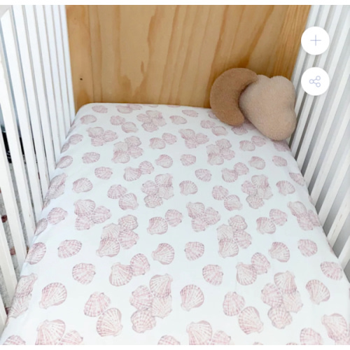 Jersey Cotton Cot Sheet - Sea Shell