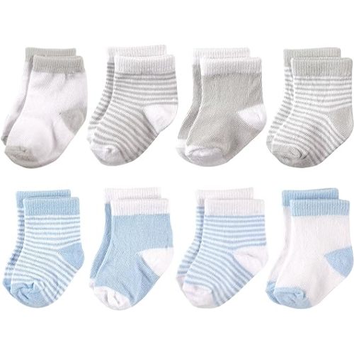 Hudson Baby Baby Girls' Cotton Rich Newborn and Terry Socks