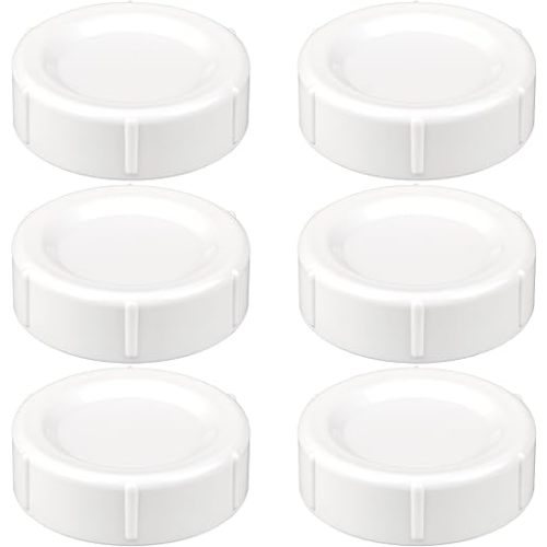 Travel and Storage Baby Bottle Caps for Dr. Brown’s Natural Flow Wide-Neck Bottles, Baby Bottle Lids Replacement with Sealing Gasket, Leak-Proof, BPA-Free, Pack of 6
