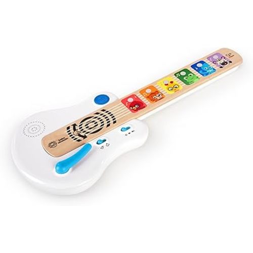 Baby Einstein Strum Along Songs Magic Touch Wooden Toy Guitar with Whammy Bar, Montessori Musical Learning Toy with Lights, 12mo+