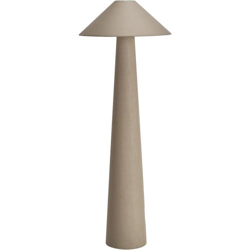 Bloomingville Tall Linen Floor Lamp with Shade and Inline Foot Switch, Natural