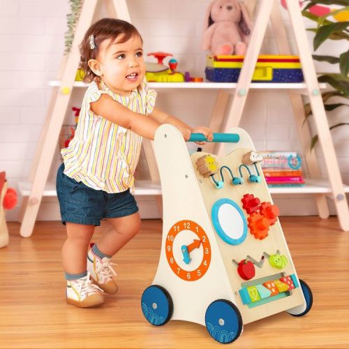 B. toys Wooden Activity Walker - Little Learning Steps