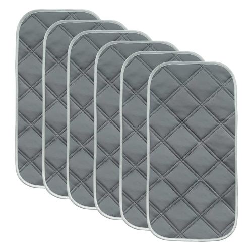 Sunny zzzZZ 6 Pack Baby Waterproof Changing Pad Liners - Quilted Thicker Ultra Soft Changing Table Cover Liners - Durable & Easy to Clean - Grey - 23" x 11"