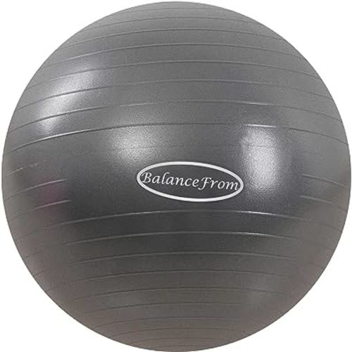 Signature Fitness Anti-Burst and Slip Resistant Exercise Ball Yoga Ball Fitness Ball Birthing Ball with Quick Pump, 2,000-Pound Capacity, Multiple Sizes