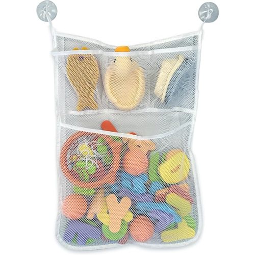 Bath Toy Storage Bag – Holder for Kids Bath Toys – Suctions to Wall, Machine Washable – Jool Baby