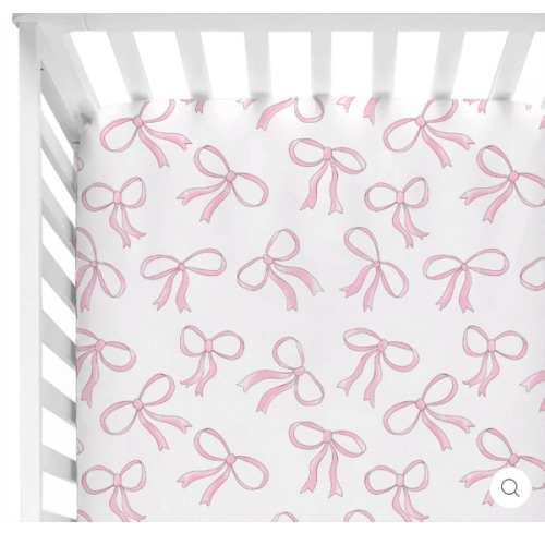 Blushing Bows Crib Sheet
