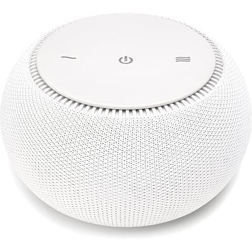 SNOOZ Pro - Smart White Noise Machine & Travel Case - Real Fan Inside, Non-Looping White Noise, Adjustable Tone & Volume - App-Based Remote Control & Sleep Timer (Cotton)