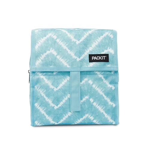 Freezable Lunch Bag, Aqua Tie Dye