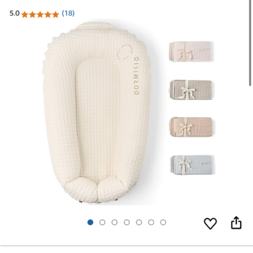 Organic Cover Deluxe+ for Docks • 100% Cotton Premium Quality Oeko-TEX Standard • Pure Breathable Replacement Soft Cover with Embroidery • Deluxe Plus • Cover Only • (Lilac waffle)