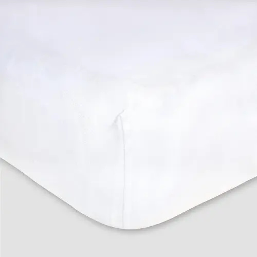 Burts Bees Baby Solid Fitted Crib Sheet Organic Cotton BEESNUG - Cloud White, Fits Unisex Standard Bed and Toddler Mattress, Infant Essentials, 28 x 52 x 5.5 Inch 1-Pack