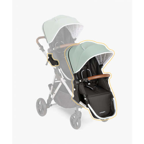 2nd Seat Kit | Sage, Watercolor Drops, Silver with Penny Leather
