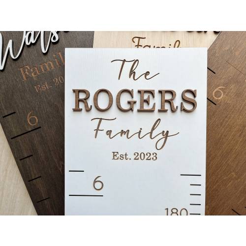 Wooden Height Chart Wooden Nursery Decor Family Growth Chart Growth Chart Personalized Growth Chart Baby Growth Chart