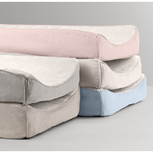 RH Washed Organic Linen Changing Pad Cover - Flax