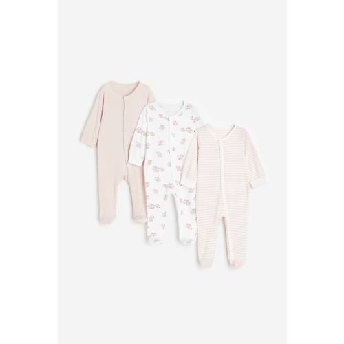 3-pack Cotton Pajama Jumpsuits