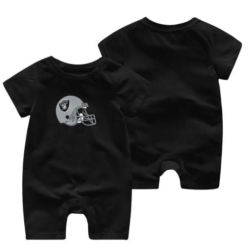 Raiders Football team fan T-Shirt Logo Newborn Baby short sleeve jumpsuit One Piece Toddler Boys & Girls Outfits Round Neck Romper Bodysuit