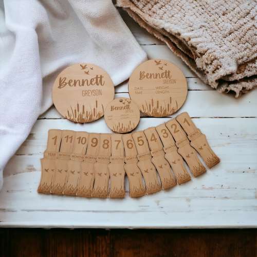 Duck call baby announcement, hunting baby announcement, hunting baby gift, hunting nursery decor, duck call milestone, Gift for New Baby
