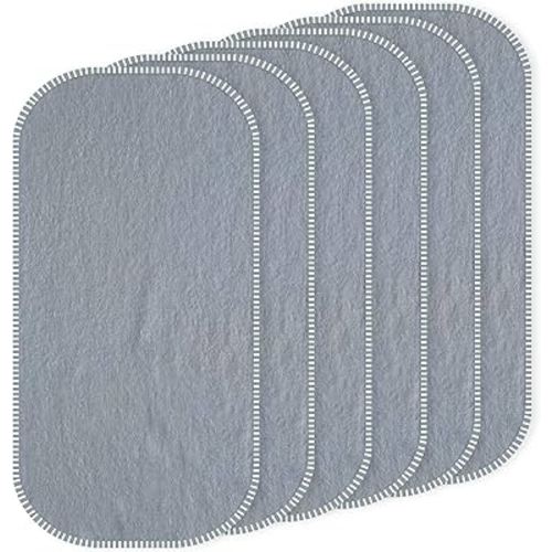 Baby Waterproof Changing Pad Liners (6 Pack) - Washable Reusable Changing Table Cover Liners Double, Portable Diaper Pads, Grey Line
