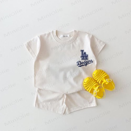 LA DODGERS Baby White 2-piece Set