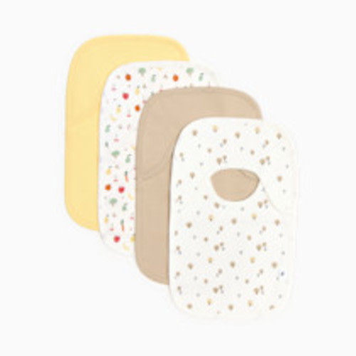 Small Story Organic Cotton Lap Shoulder Bib (4 Pack) - Veggie Garden