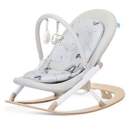 Evolur Koko Portable Infant Bouncer in Light Gray