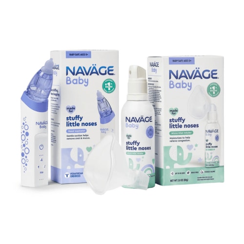 Naväge Baby Bundle: Baby Nasal Aspirator + Micro-Mist Inhaler - Gentle, Pediatrician Endorsed for Baby Congestion & Stuffy Noses