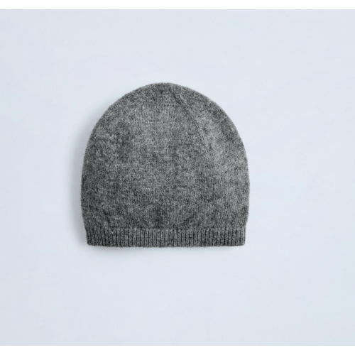 100% Cashmere Hat - Dark Gray | ZARA
