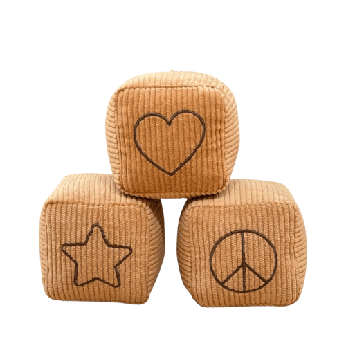 Organic Soft Baby Blocks - Set of 3