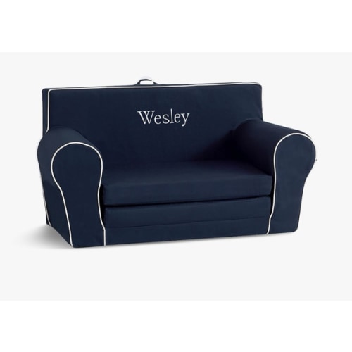 Anywhere Sofa Lounger®, Navy with White Piping