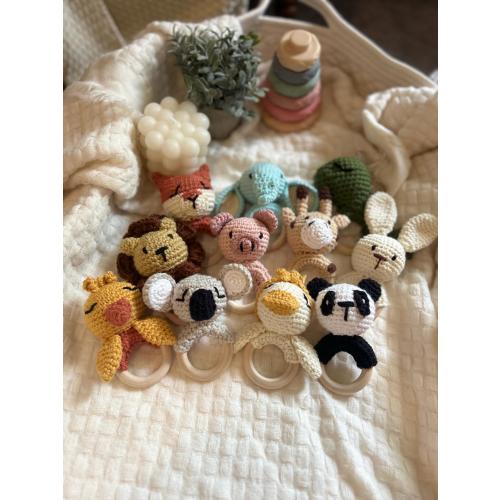 Crochet animal rattles