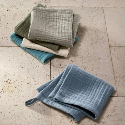 5pk Organic Gauze Washcloth Set Cool - Casaluna™
