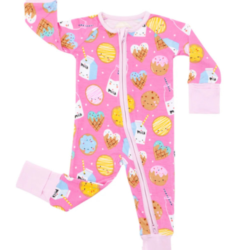 Pink Cookies & Milk Zippy - Little Sleepies