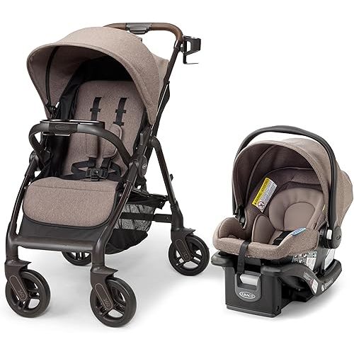 Graco Merge Travel System - Swivel Wheel Baby Stroller Car Seat Combo, Travel System Stroller with 360-Degree Rotating Wheels