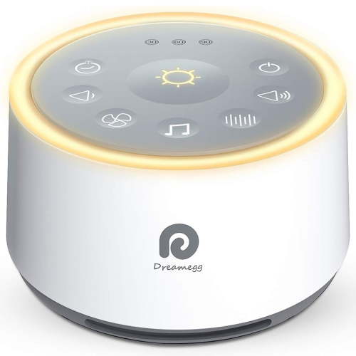 Dreamegg White Noise Sound Machine for Baby Adult Sleep with Night Light for Kids Bedroom