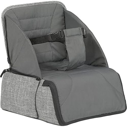 Contours Explore 2-in-1 Baby Booster Seat and Backpack Diaper Bag, Booster Seat for Dining Table, Foldable and Portable Baby Seat, Baby to Toddler Booster Chair - Gray