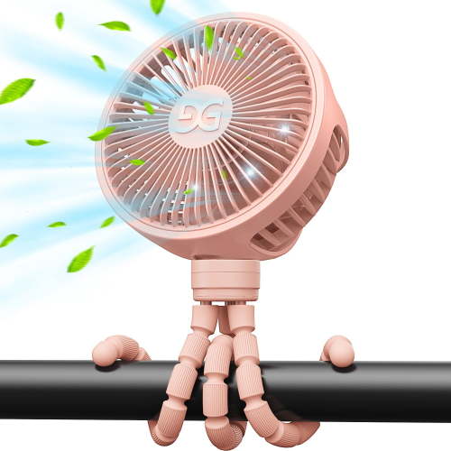 GUSGU 11-inch 3-Speed Portable/Foldable Clip-on Hand Held Fan