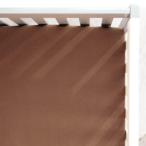 GRSSDER Soft Muslin Crib Sheet 1 Pack, 100% Cotton Crib Sheets for Boys and Girls, Fit Standard Crib Mattresses 52" x 28" Safe and Snug, Brown