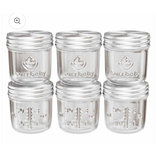 3.5oz Glass Breast Milk Storage Containers