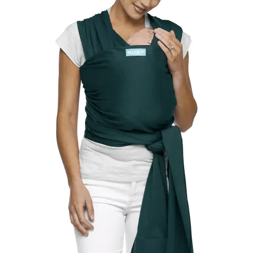 Moby Baby Wrap Carrier Classic for Newborns to Toddlers (8-33lbs), Infant Sling Carrier, Lightweight & Hands Free Design, Adjustable for All Body Types (Pacific)