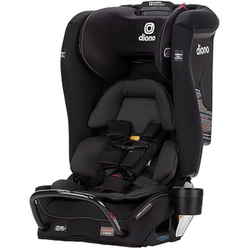 Diono Radian 3RXT SafePlus, 4-in-1 Convertible Car Seat, Rear and Forward Facing, SafePlus Engineering, 3 Stage Infant Protection, 10 Years 1 Car Seat, Slim Fit 3 Across, Black Jet