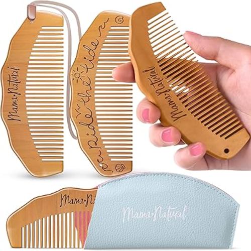 Mama Natural Tide Birth Comb For Labor Pain - (1 Piece) Wooden Comb For Women - Labor Comb For Labor And Delivery Essentials - Wood Comb For Pregnancy, Labor Pain Relief & Labor Gifts For Women