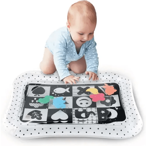 The Peanutshell Tummy Time Water Play Mat for Babies, Girls or Boys - High Contrast Sensory Developmental Toy, Infant Baby Floor Toys Games, Baby Essentials Must Haves - Montessori