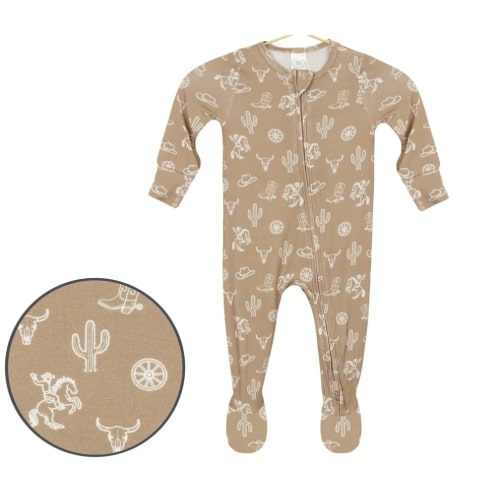 Lou Lou Wyatt Zipper Footies 6-12M