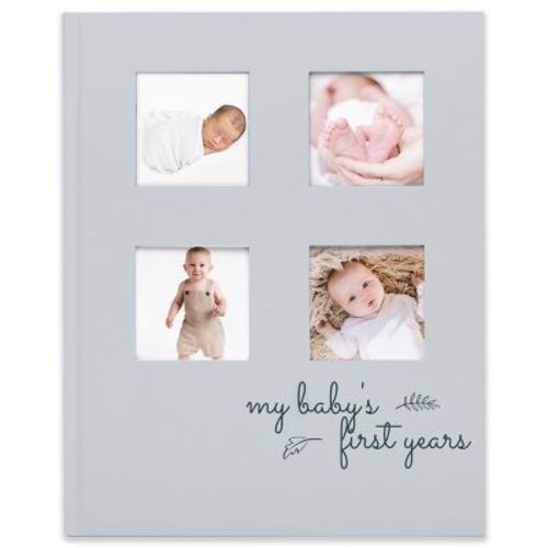 Keababies Sketch Baby Memory Book, Baby Books For New Parents, Milestone Journal, 66 Pages Baby Scrapbook For Girl, Boy (dust Gray)