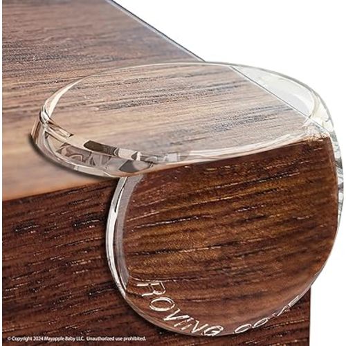 Roving Cove Corner Protector for Baby (8 Clear Corners), 3M Pre-Taped, Easy-to-Peel Tab, No Odor, No Residue, Furniture Safety Bumper Guards