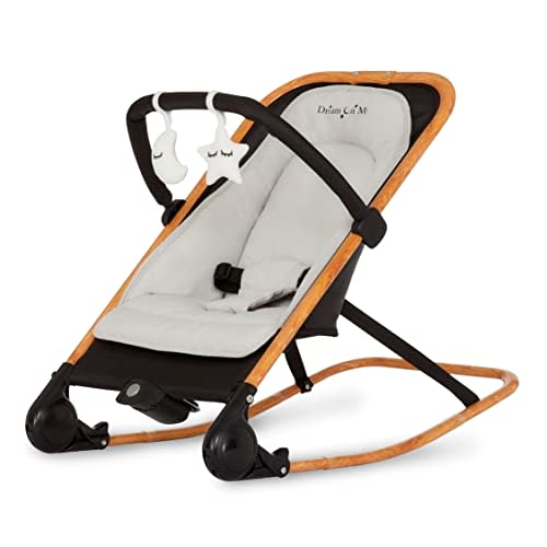 Dream on Me Rock With Me 2-in-1 Baby Rocker and Stationary Seat, Baby Rocker Seat for Infant with Removable Toy Bar, Baby Rocker Chair with Soothing Music & Vibration, 0-6 Months, Upto 20 Lbs