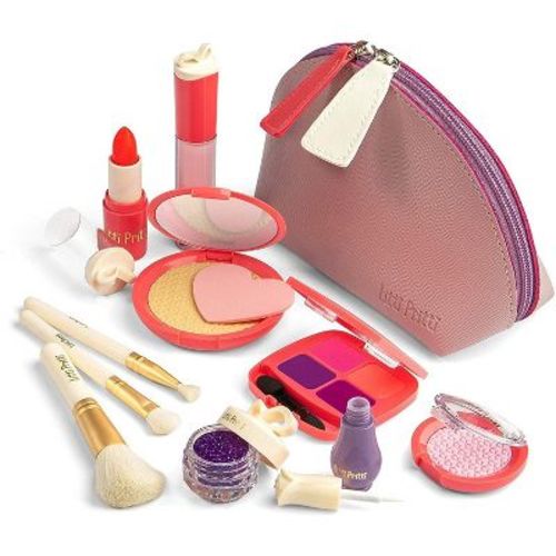 Litti Pritti Pretend Makeup For Toddlers - 11 Piece Set, Pink