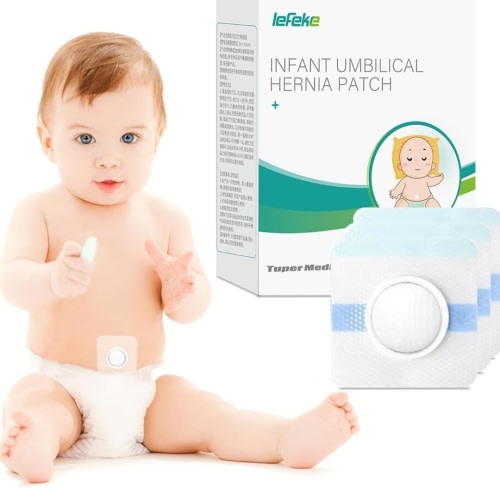 Baby Belly Navel Patches, Cotton Pads for Baby Belly Button Hernia, Infant Essentials Must Haves (14 Pieces)