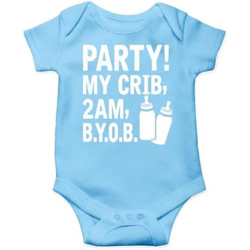AW Fashions Party! My Crib, 2 AM, B.Y.O.B. Baby Bodysuit Cute Newborn Baby Girl or Boy Clothes Romper