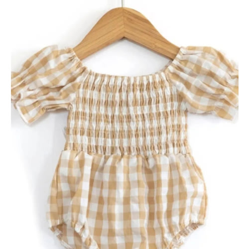 Greta Romper in Buffalo Beige | Reverie Threads
